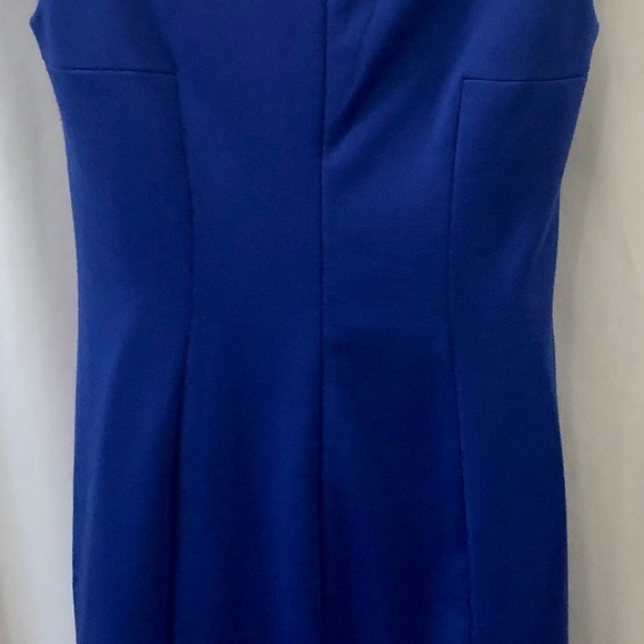 Premise Dresses Blue Laced Shoulders Sheath Dress - Picture 4 of 11